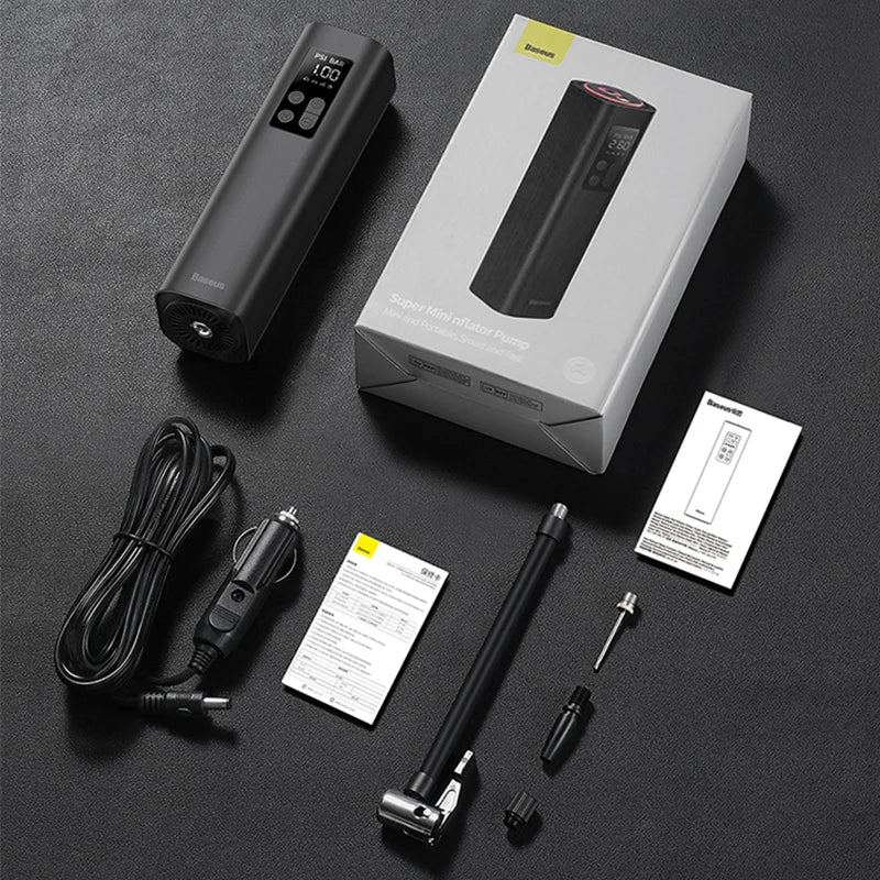 Mini Car Air Compressor , Smart Digital Inflatable Pump For Car Bicycle Boat Air Pump