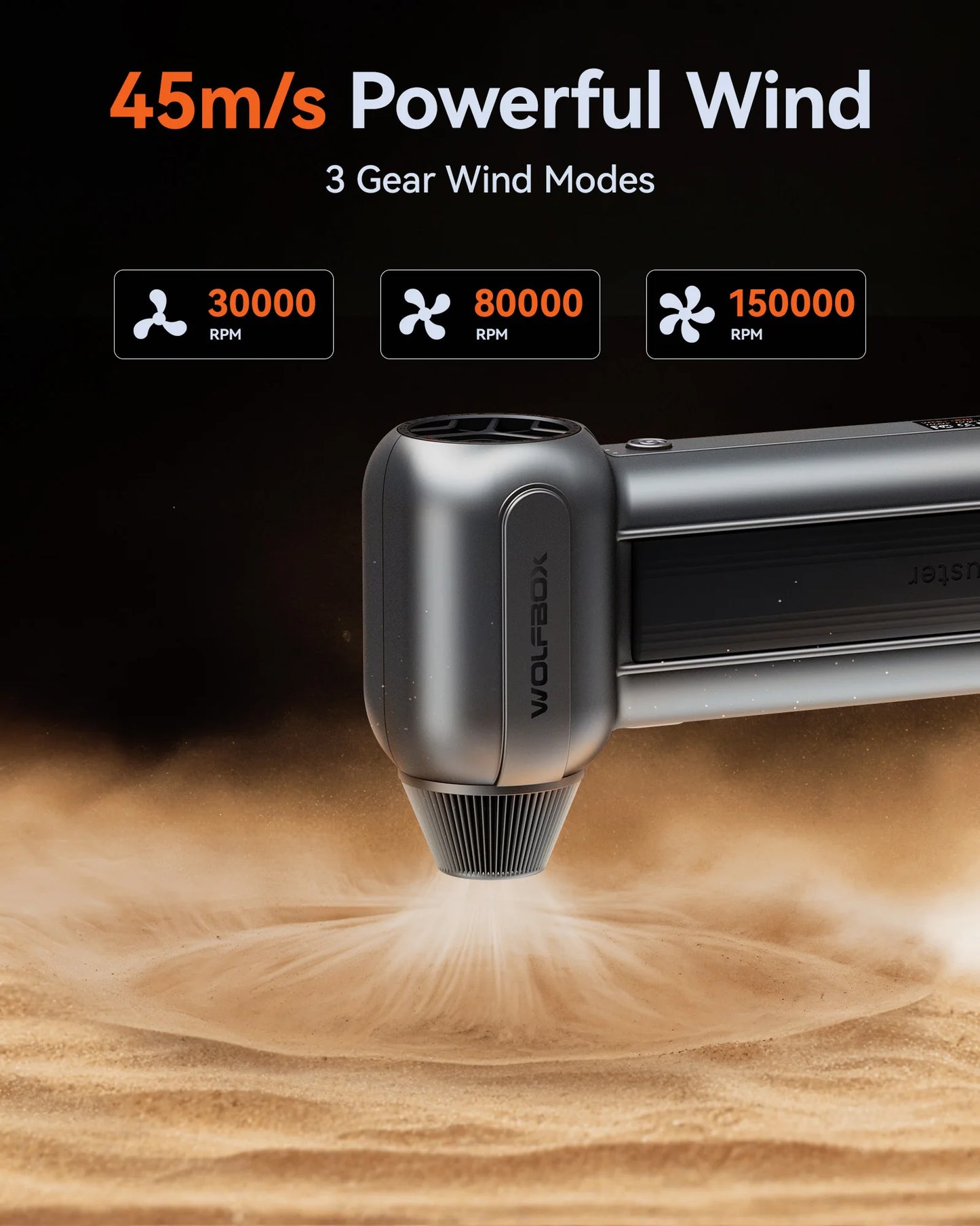 Electric Air Duster Air Blower-150000RPM Super Power, Rechargeable 3-Gear Brushless Motor for Car/PC/Home/Outdoor
