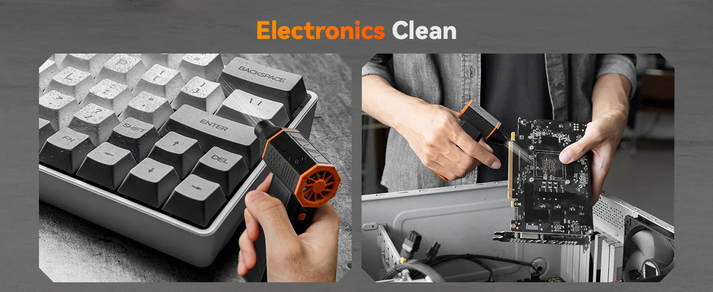 Electric Air Duster Air Blower-110000RPM Super Power, Rechargeable 3-Gear Brushless Motor for Car/PC/Home/Outdoor