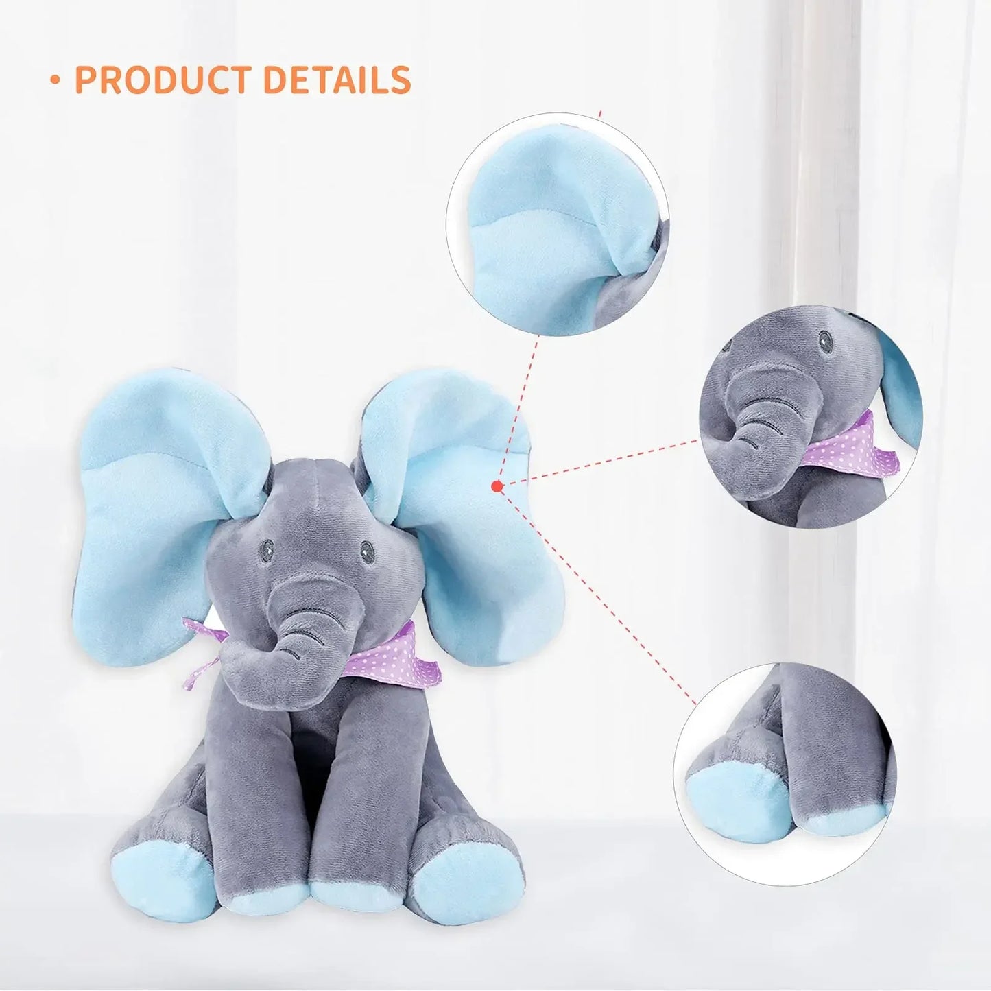 Animated Singing Elephant Plush – Moving Ears & Adorable Baby Toy