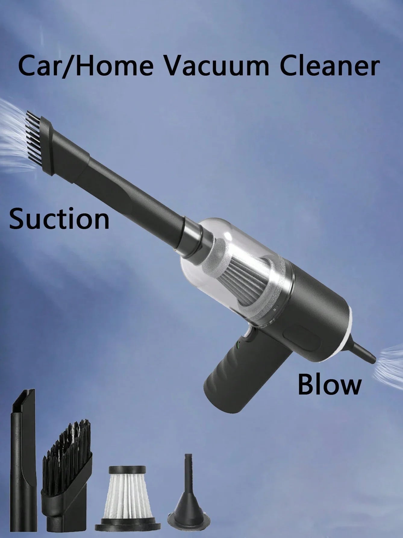 3 In 1 Integrated Suction And Blowing Vacuum Combination Car Household Vacuum Cleaner