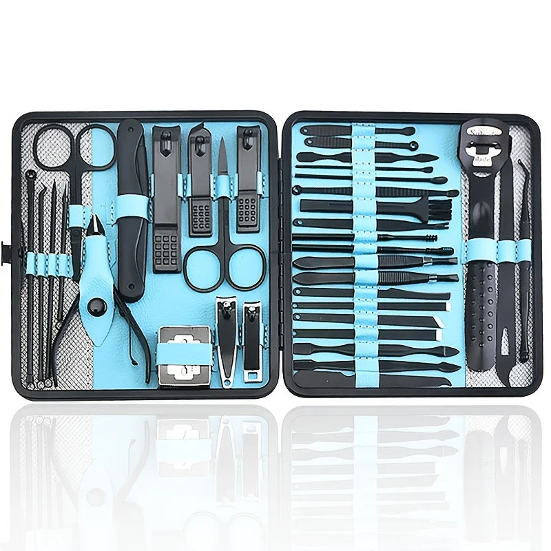 Professional Nail Clippers Manicure Tool Set, With Portable Travel Case, Cuticle Nippers And Cutter Kit, Grooming Kit For Travel