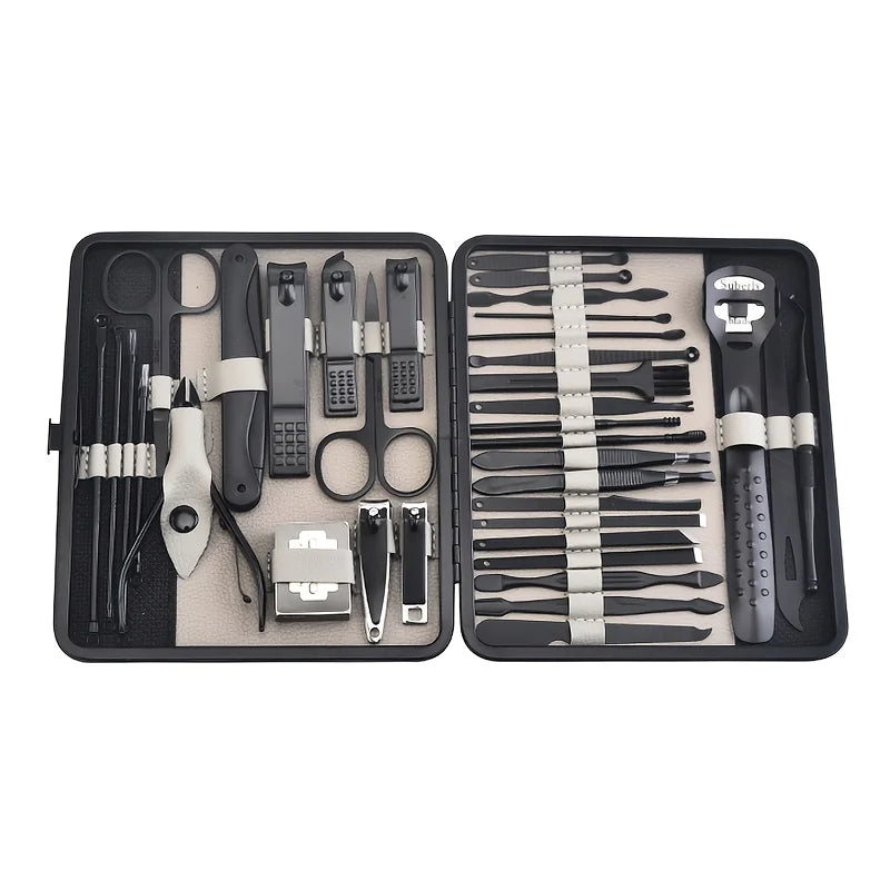 Professional Nail Clippers Manicure Tool Set, With Portable Travel Case, Cuticle Nippers And Cutter Kit, Grooming Kit For Travel