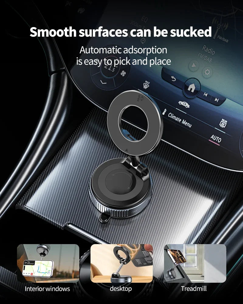 K007 Strong Magnetic Phone Holder Foldable Design 360° Adjustable Vacuum Car Mount For Car Desk Bathroom Magnetic Bracket