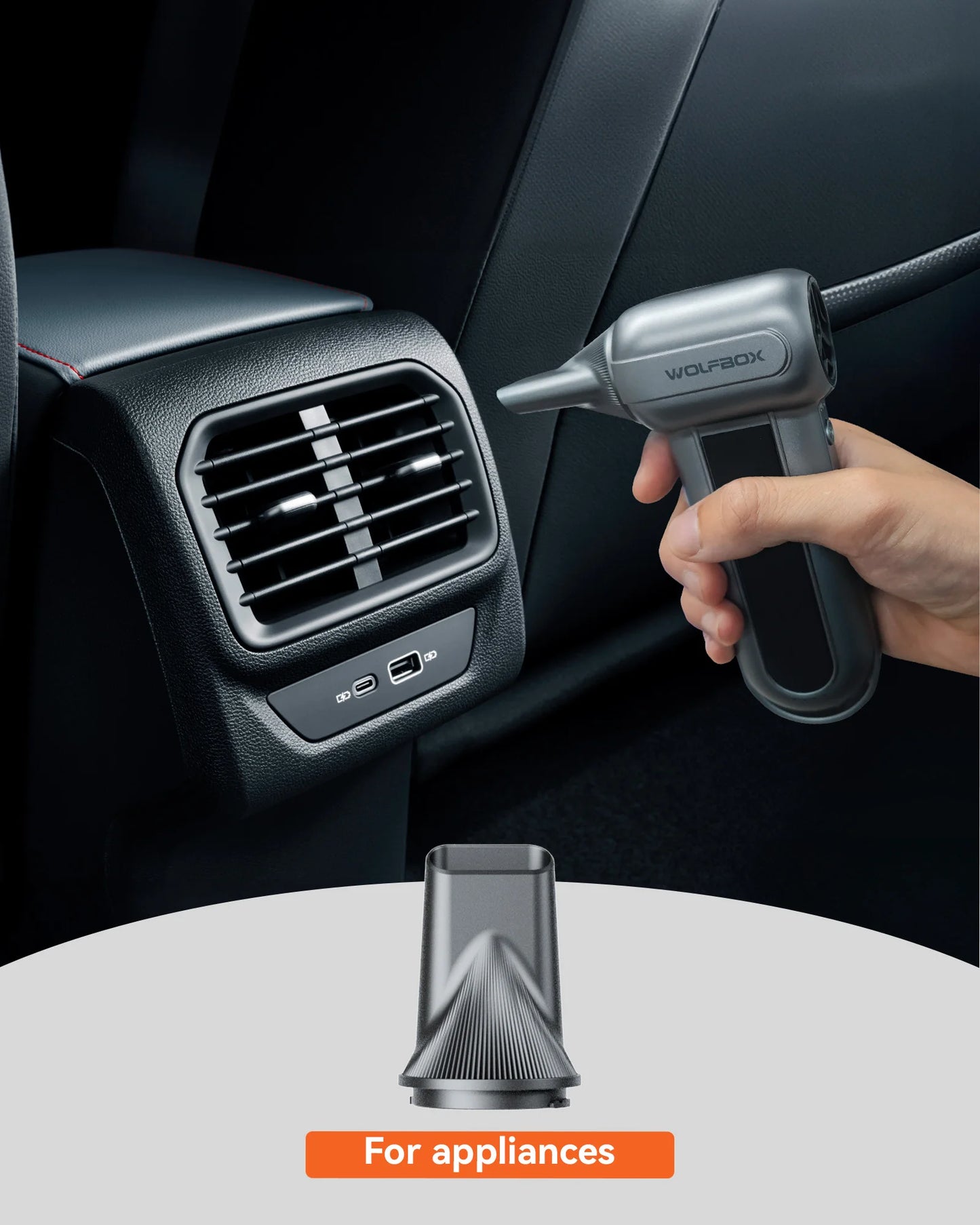 Electric Air Duster Air Blower-150000RPM Super Power, Rechargeable 3-Gear Brushless Motor for Car/PC/Home/Outdoor