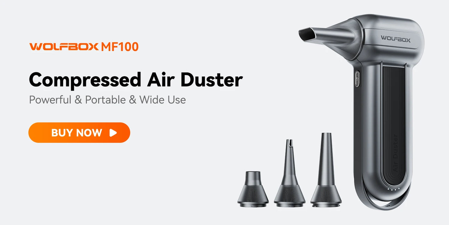 Electric Air Duster Air Blower-110000RPM Super Power, Rechargeable 3-Gear Brushless Motor for Car/PC/Home/Outdoor