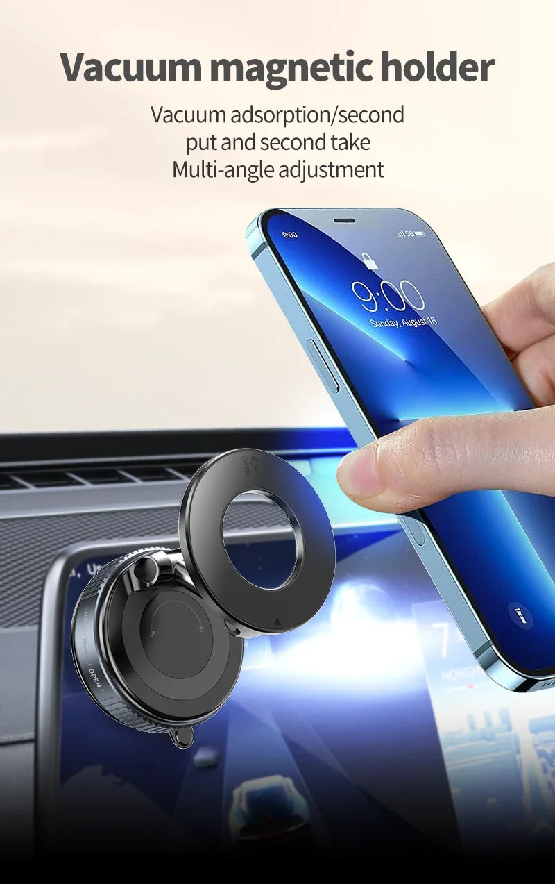 K007 Strong Magnetic Phone Holder Foldable Design 360° Adjustable Vacuum Car Mount For Car Desk Bathroom Magnetic Bracket