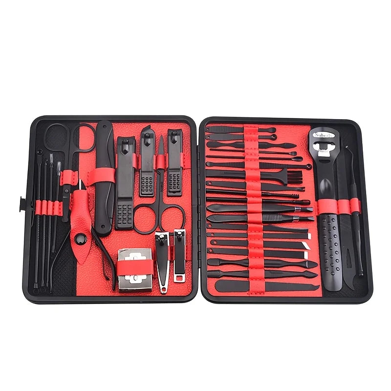 Professional Nail Clippers Manicure Tool Set, With Portable Travel Case, Cuticle Nippers And Cutter Kit, Grooming Kit For Travel