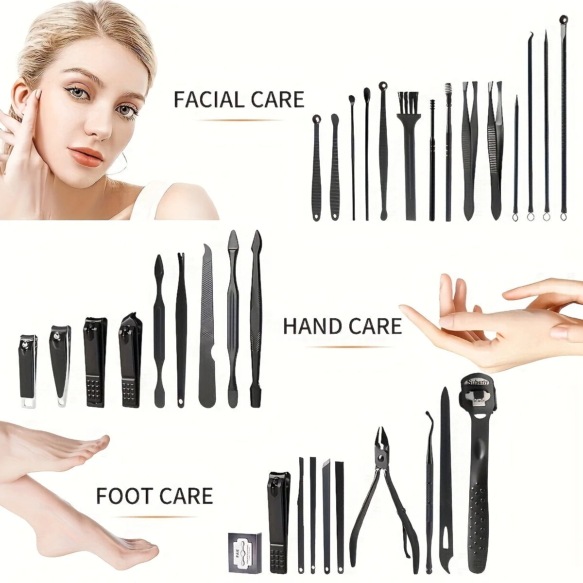 Professional Nail Clippers Manicure Tool Set, With Portable Travel Case, Cuticle Nippers And Cutter Kit, Grooming Kit For Travel
