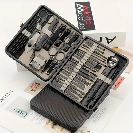 Professional Nail Clippers Manicure Tool Set, With Portable Travel Case, Cuticle Nippers And Cutter Kit, Grooming Kit For Travel