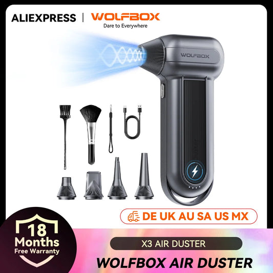Electric Air Duster Air Blower-150000RPM Super Power, Rechargeable 3-Gear Brushless Motor for Car/PC/Home/Outdoor