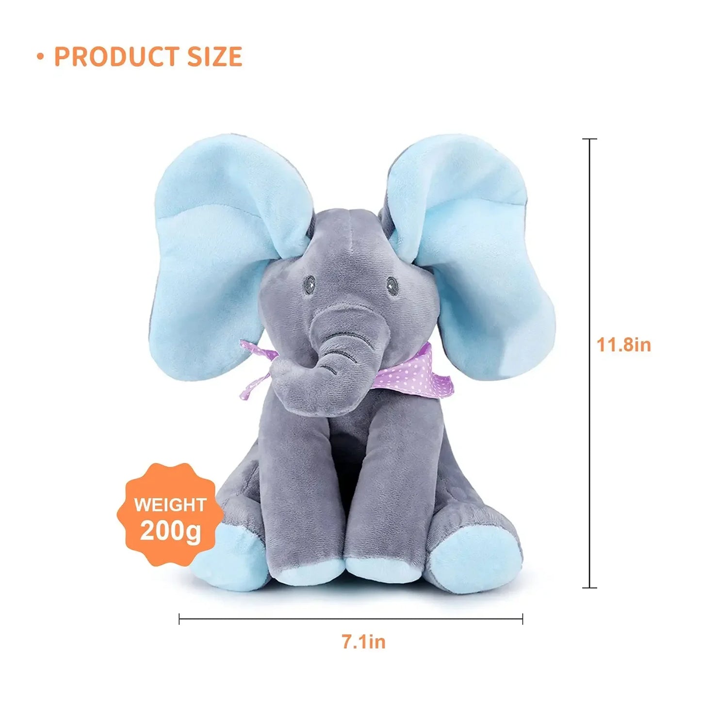 Animated Singing Elephant Plush – Moving Ears & Adorable Baby Toy
