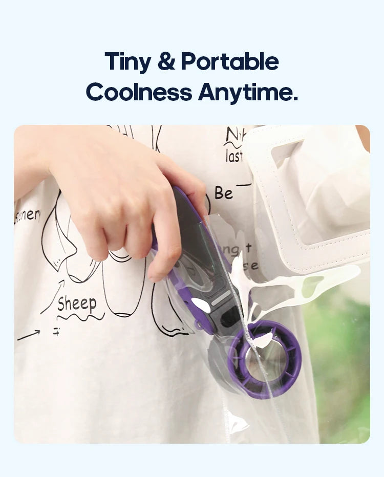 Outdoor Foldable Portable Handheld Fan Mini Cooling Rechargeable 3600mAh 100-level Free Control High Speed Turbo Fan