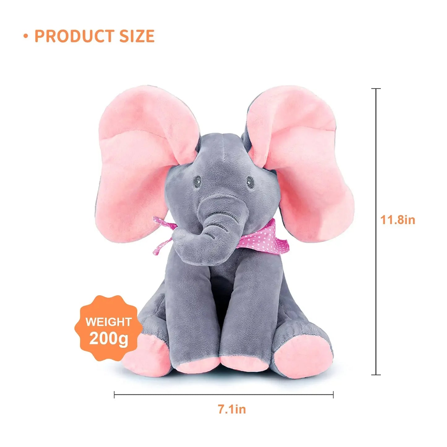 Animated Singing Elephant Plush – Moving Ears & Adorable Baby Toy