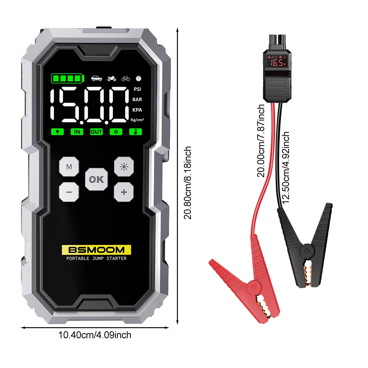 150PSI Air Pump Car Battery Emergency Boosters 7000A Car Jump Starter Power Bank Portable Starting Device Car Starter New
