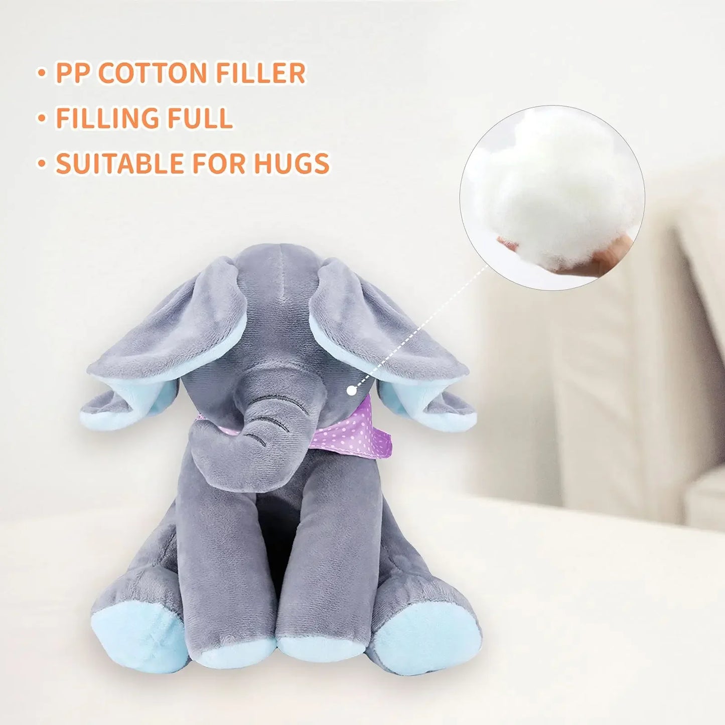 Animated Singing Elephant Plush – Moving Ears & Adorable Baby Toy