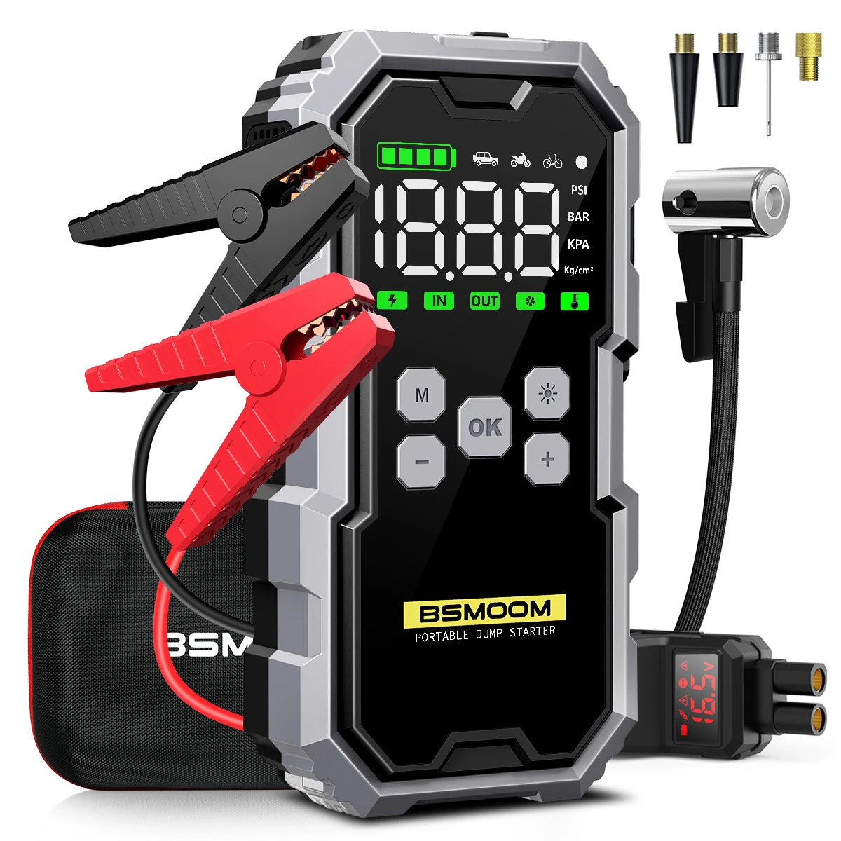 150PSI Air Pump Car Battery Emergency Boosters 7000A Car Jump Starter Power Bank Portable Starting Device Car Starter New